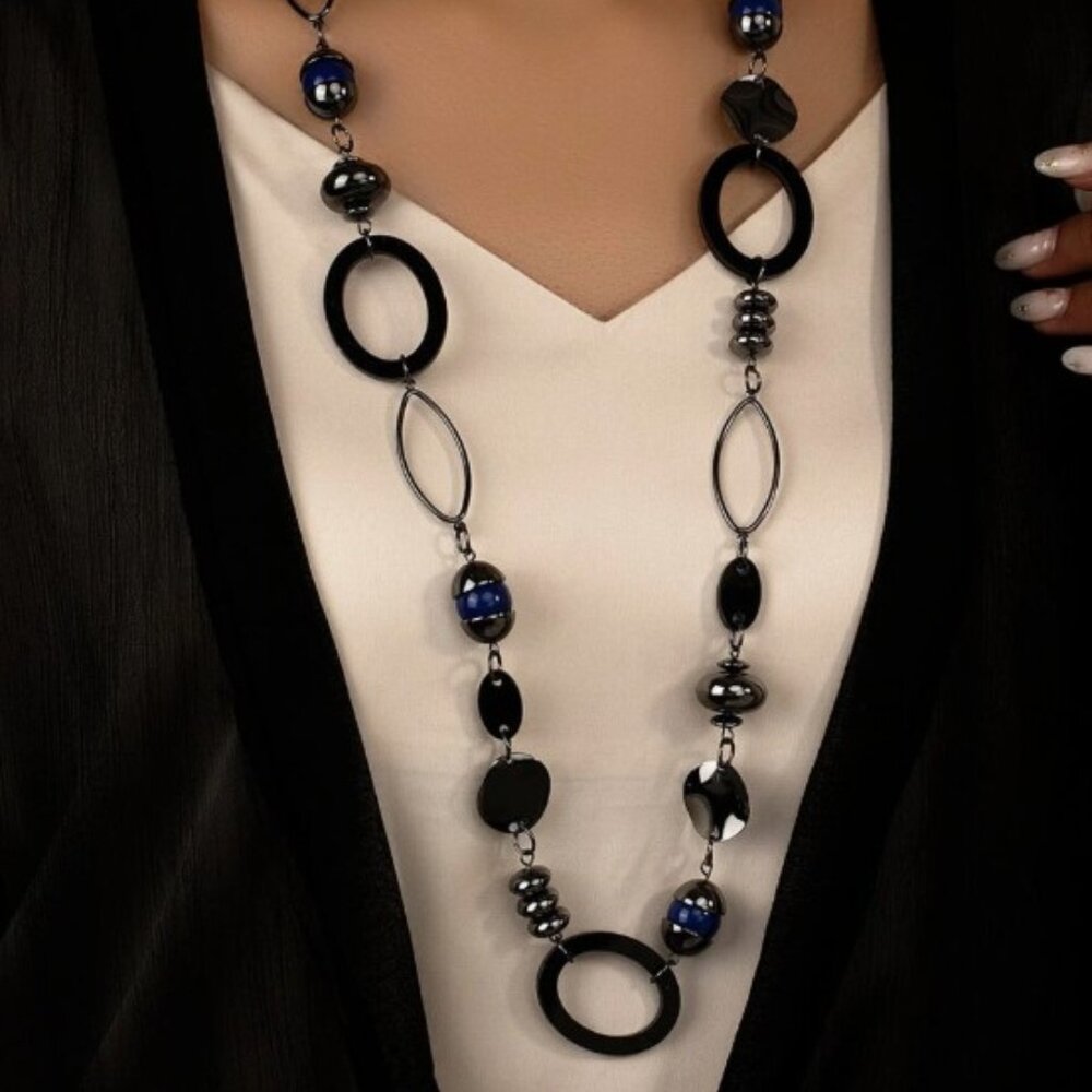 1pc Fashionable Bead Decor Necklace For Women